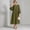 Army Green, variant on Dresses for Women Crew Neck Long Balloon Sleeve Maxi Dress Loose Flowy Long Gown with 3D Floral Decor on Puff Elegant Relaxed Fit Dress for Wedding Guest
