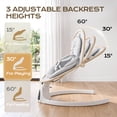 thumbnail image 6 of Baby Swing for Infants to Toddler Portable Babies Swing Timing Function 5 Swing Speeds Bluetooth Touch Screen Music Speaker with 10 Preset Lullabies 5-Point Carabiner White, 6 of 9