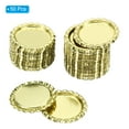 thumbnail image 3 of Uxcell 1" Flat Decorative Bottle Caps Craft Bottle Pendant Trays Double Sides Printed Gold Tone 50 Pack, 3 of 6