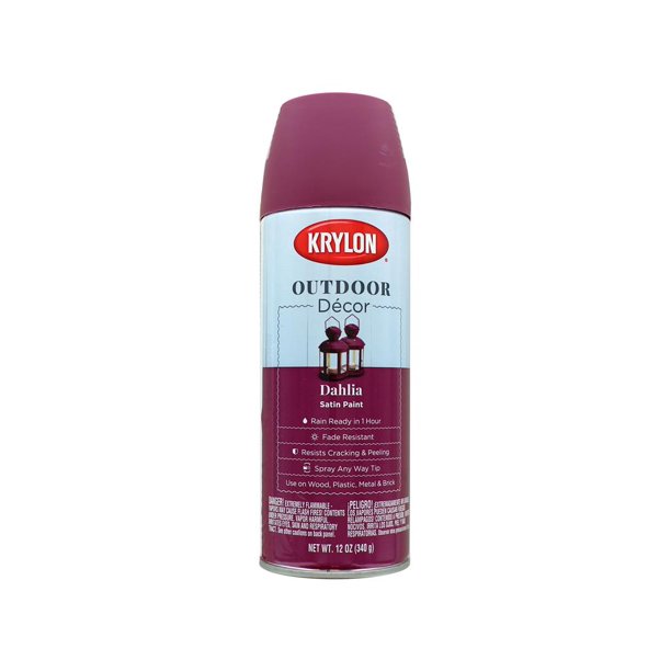 Krylon Outdoor Decor Paint Satin 12oz Dahlia