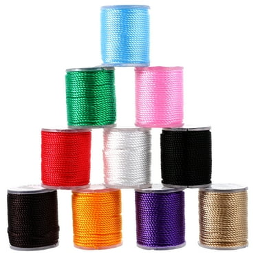 Nylon Thread 1mm Knitting Cord Colored Rope Beading Tie The Knot Bracelet Man Braided Wire Beaded 10 Colors