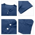 thumbnail image 5 of Scrub Sets for Women V-Neck Tops and Cargo Pants Medical Uniform Workwear Nurse Suit Dark Blue L, 5 of 6