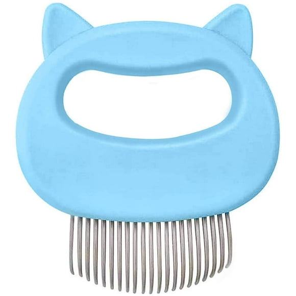 Brosse pour chat, peigne pour chat, peigne de massage pour chats, brosse pour chien, Peigne pour Animaux de Compagnie et Brosse de Massage (bleu)