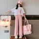 thumbnail image 3 of Ropa deportiva de verano para niños, conjunto de dos piezas, camiseta de manga corta y pantalones, informal, nuevo estilo, 2024, 3 of 5