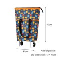 thumbnail image 2 of Carrito de compras plegable multifuncional con tirador manual, carrito de compras portátil compacto, bolsa, escalera, carrito de compras de supermercado, 2 of 5