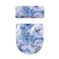 thumbnail image 2 of HELLHERO Lid Cover Set for Toilet 17"x21" Stretch Non-Slip for Household, Butterflies on Marble Waves, 2 of 8