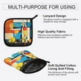 thumbnail image 3 of Yayeee Oven Mitts and Pot Holder Set of 2 Heat Resistant Kitchen Gloves Baking Hot Pad, Modern Cocktails, 3 of 5