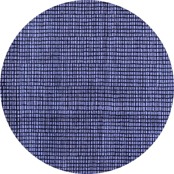 Ahgly Company Indoor Round Abstract Blue Modern Area Rugs, 3' Round