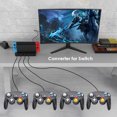 thumbnail image 1 of Para Nintendo GameCube Adaptador de controlador con cable Adaptador de 4 puertos con 2 puertos USB Ndcxsfigh Para estrenar, 1 of 8