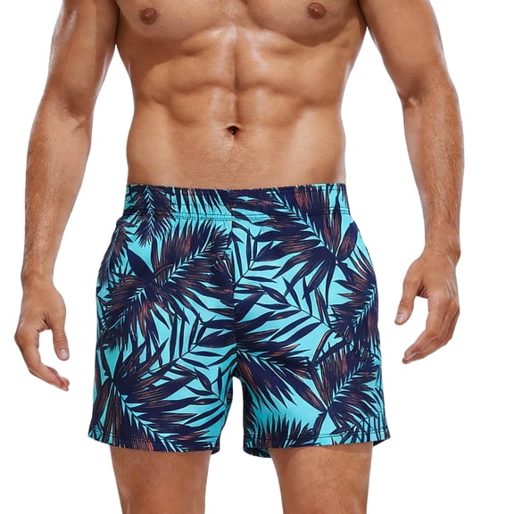 CONZONE Men's Swim Trunks Hawaiian Graphic Y2K Board Shorts for Men Elastic Waist Drawstring Lightweight Quick Dry Summer Beach Swim Shorts