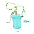 thumbnail image 3 of 300ml Cute Straw Cup New Plastic Popsicle Shape Water Bottle BPA Free Transparent Juice Drinking Cup Suitable for Adult Girls, 3 of 6