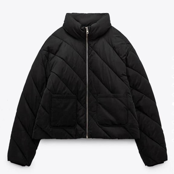 Drovellove Women's Casual Long Sleeve Parka with Zipper Pockets | Fall Winter Fashion Coat with Turndown Collar - Versatile Lightweight Jacket for Daily Wear, Work, or Weekend Outings