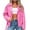 *Pink, variant on VBVC Women's Metallic Faux Leather Moto Jacket , Casual Zip Up Biker Coat For Women , Ladies' Oversized Fall Winter Outerwear with Pockets, Gold , S-5XL