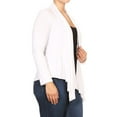 thumbnail image 2 of MOA COLLECTION Women's Plus Size Solid Casual Long Sleeve Drape Front Open Jacket Cardigan, 2 of 4