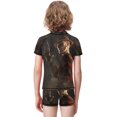 thumbnail image 3 of Horror Freddy Krueger Boys 2-Piece Swimsuit Set, Short Sleeve Rash Guard & Swim Trunks, 3 of 7