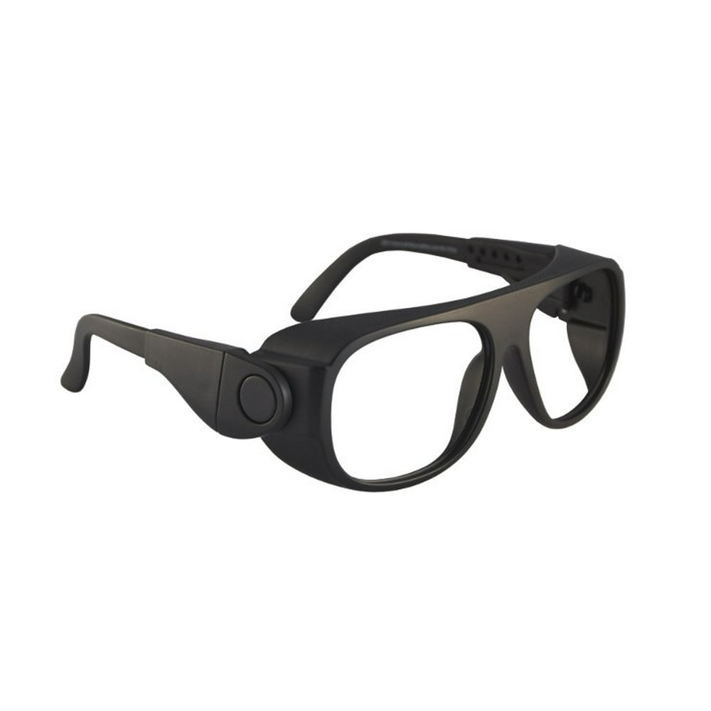 Glass Safety Glasses In Large Plastic Safety Frame With Molded Plastic