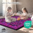 thumbnail image 4 of ODIKA 2'x3' Machine Washable Non-Slip Area Rug, Mesmerizing Multicolor Ethereal Design High Traffic Rug with Pad, Pink, 25192, 4 of 8