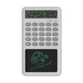 thumbnail image 1 of Basic Calculator Notepad with LCD Writing Tablet, Rechargeable 12 Digit Display DrawingMemo PadsPlanning Boards, Hand-held for Daily Office(White), 1 of 7