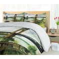 thumbnail image 5 of Ambesonne Vintage Duvet Cover Sets, Bridge and Old Boat, 2-King, Green Grey, 5 of 7