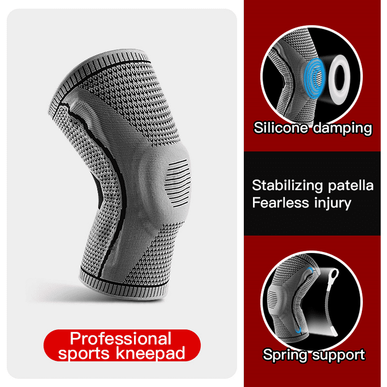 Knee Brace and Supports, Knee Pads Rodilleras Compression Knee Sleeve for Knee Arthritis Pain, Size: Medium, Gray