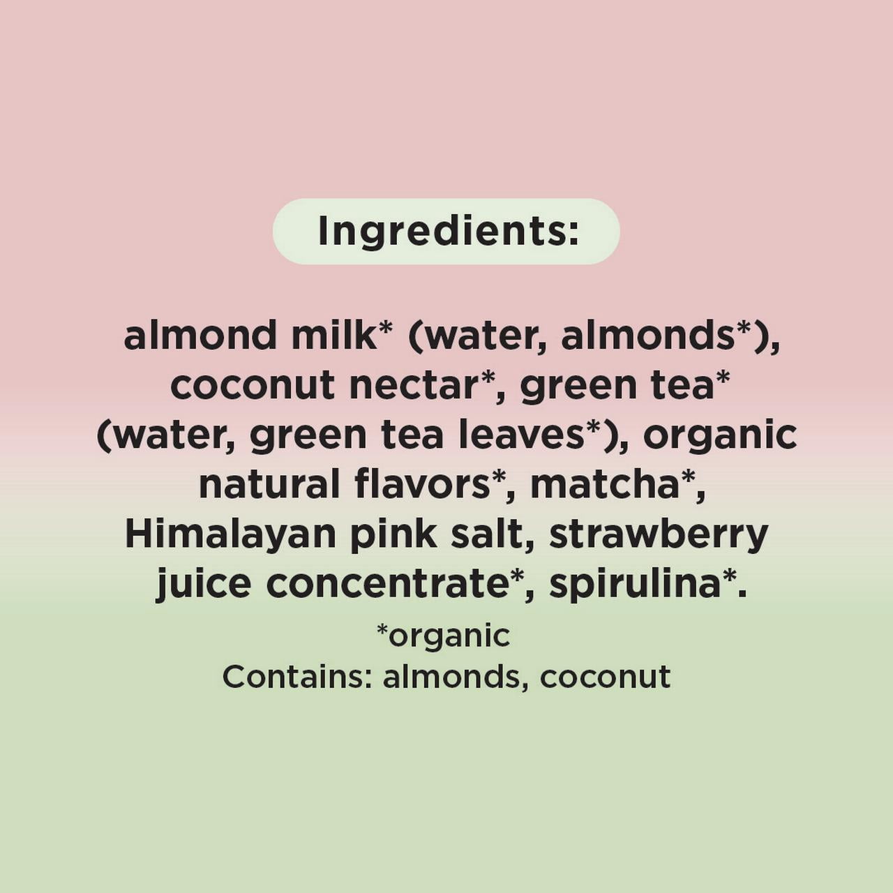 Pop & Bottle Strawberry Matcha Almond Latte with Plant-Based Milk, Refrigerated, 11 fl oz