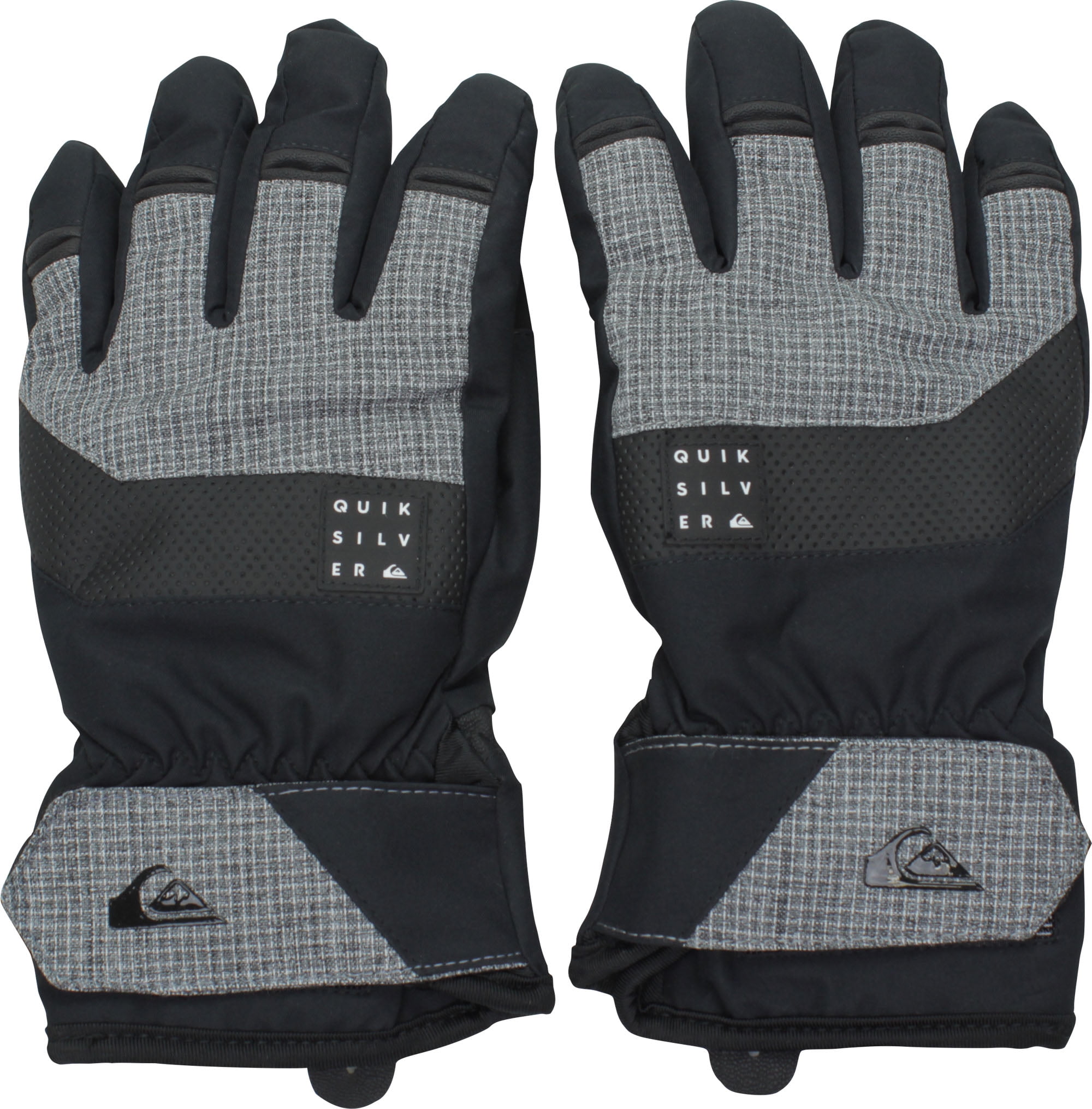 Quiksilver Mens Snowboarding Skiing Gates Gloves Black/Gray