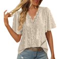 thumbnail image 2 of Womens Short Sleeve Tops Summer 2026 Trendy Boat Day Outfits Dressy Casual Blouses for Work Vacation Mode, 2 of 6