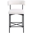 thumbnail image 3 of Meridian Furniture Rivage Cream Durable Linen Textured Fabric Stool (Set of 2), 3 of 7