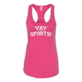 thumbnail image 2 of Wild Bobby YAY SPORTS! Sports Women Racerback Tank Top, Raspberry, X-Large, 2 of 5