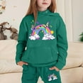 thumbnail image 2 of Girls Outfit Sets Toddler Boy Girl Long Sleeve Cute Print Warm Hoodie Sweatpant Kids Outfits Sweat Suit,2-13Y, 2 of 4