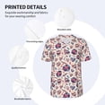 thumbnail image 3 of Hirioo rock Skull record Retro for Men's Baseball T-shirt Shirts Short Sleeve Casual Summer Button Stretch T Shirts,Size S-4XL-Medium, 3 of 7