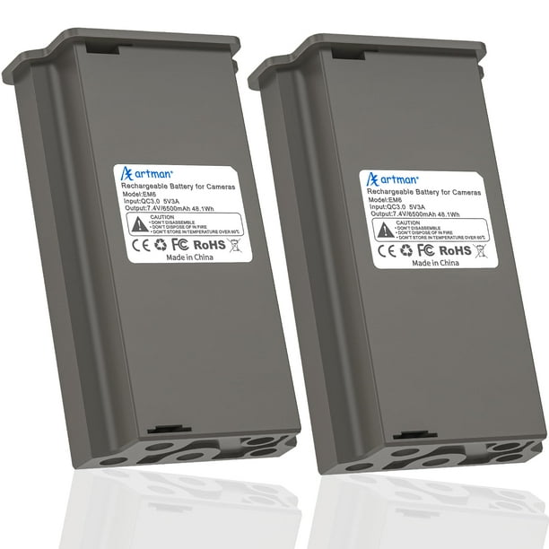 Batería recargable, paquete de 2 unidades, 6500 mAh, para cámara de caza Artman