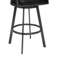 thumbnail image 4 of Armen Living Dione 30" Metal & Faux Leather Barstool in Black/Mineral, 4 of 5