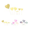 thumbnail image 4 of 7pcs/set Cake Topper Heart Shape Wedding Birthday Cake Simple topper cake top decor Design Paper Top Flag Decoration, Pink, 4 of 7