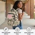 thumbnail image 3 of Yspwyqan Big Kids Backpack, Duck Camo Bow Backpack for School Kids 17", Large Capacity Multi-Pocket Bookbag, Adjustable Straps Travel Daypack for Girls Ages 8-15, 3 of 7