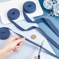 thumbnail image 3 of 1set 3 rolls 3 styles Nylon Denim Ribbons Garment Accessories Marine Blue 3/8~1 inch(10~25mm) 1 roll/style, 3 of 6