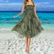 thumbnail image 4 of Moda Mujer s Ropa Bohemio Cintura alta Cómodo Vestido estampado  inferior para vacaciones Pya Señoras Chica verde Hugo  Faldas de moda, 4 of 10