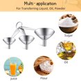 thumbnail image 4 of Embudo de cocina de 3 piezas, embudo de petaca de acero inoxidable, juego de embudo pequeño, embudo de metal con mango largo para transferir botellas de llenado de polvo de aceite líquido Sincero Electrónica, 4 of 5