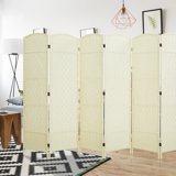 JOSTYLE Room Divider 6ft. Tall Extra Wide Extra Wide Privacy Screen ...