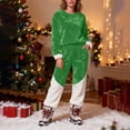 thumbnail image 4 of Yuyuzo Ensembles de Pyjamas pour Femmes en Molleton à Blocs de Couleur Vêtements de Détente Chandails en Molleton à Manches Longues Col Rond Pantalons Jogger Tenues 2 Pcs, 4 of 6