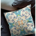 thumbnail image 4 of Amrita Sen Broadcloth Zippered Pillow With Off White Blue CAPL280BrCDSZP18x18, 4 of 5