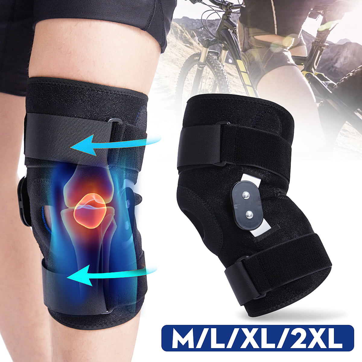 Premium Hinged Knee Brace Support Stabilizer Patella Compression Sleeve Wrap USA 