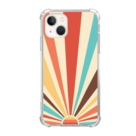 Sunrays Art Case Compatible with iPhone 13 Mini,Aesthetic Art Design TPU Full Cover Shock-proof Case
