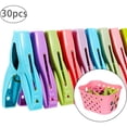 thumbnail image 1 of Coloured Plastic Clothes Pegs, Resistant To Atmospheric Agents, Multi-Functional Windproof Clothespins For Travel, Strong Grip (Pink, 30Pcs), 1 of 8