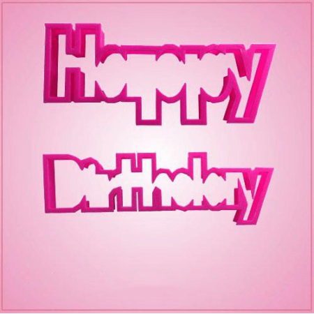 

Pink Happy Birthday Cookie Cutter Set Pink Happy Birthday Set Only one pieces