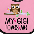 thumbnail image 4 of Inktastic My Gigi Loves Me Girl Owl Girls Baby Bib, 4 of 4