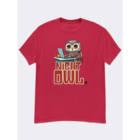Night Owl Cotton Graphic Tee – Funny  Relatable Late-Night Shirt