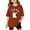 Brick Red, variant on Bibifish Little Girls Tshirts Casual Graphic Tops Comfy Round Neck Tees For Kids Stylish Printed Shirts Soft Funny Letter Print Daily Wear Pullover Tops