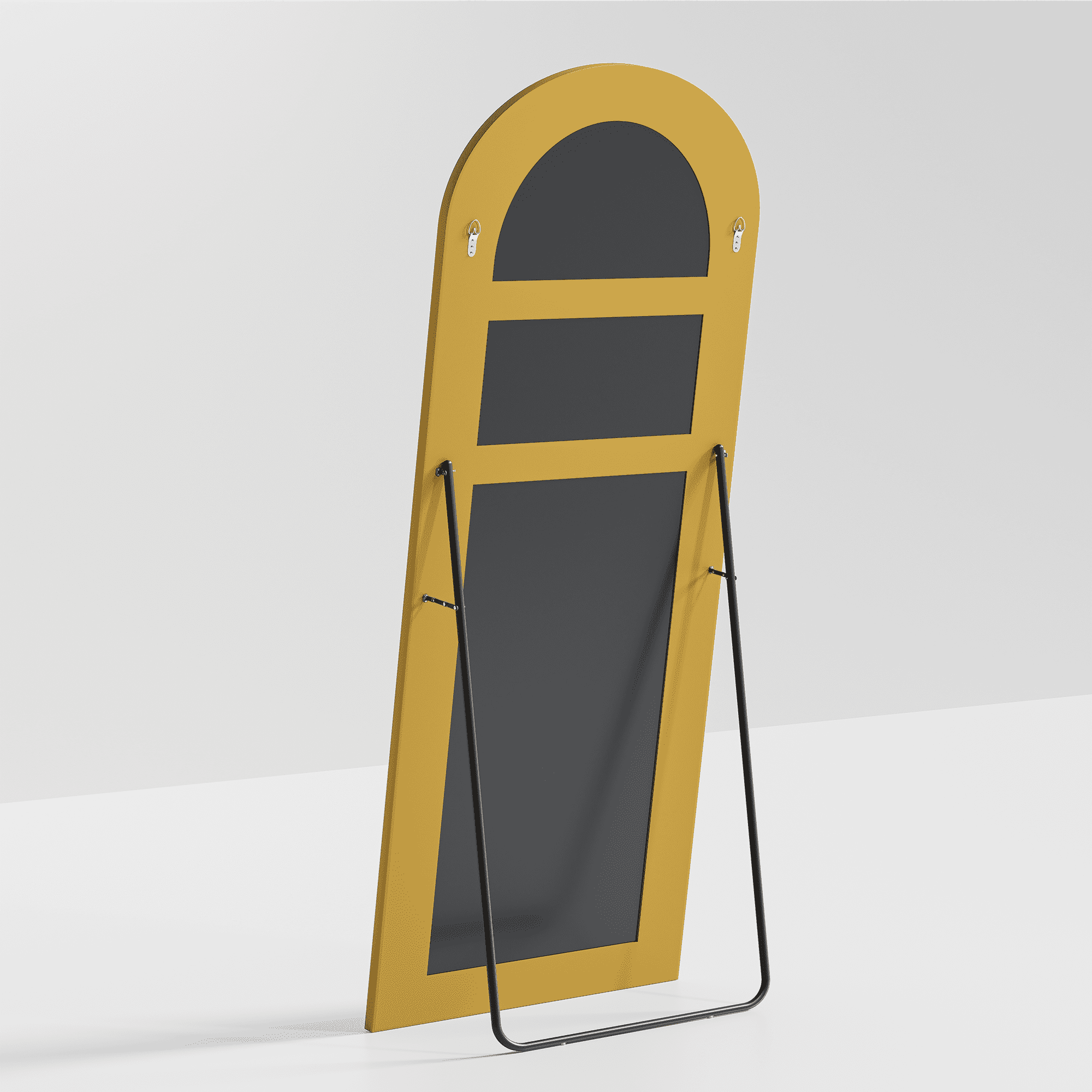 MAYEERTY Arched Wood Full Length Mirror Oversized Floor Mirror Accent Wall Mirror,Gold