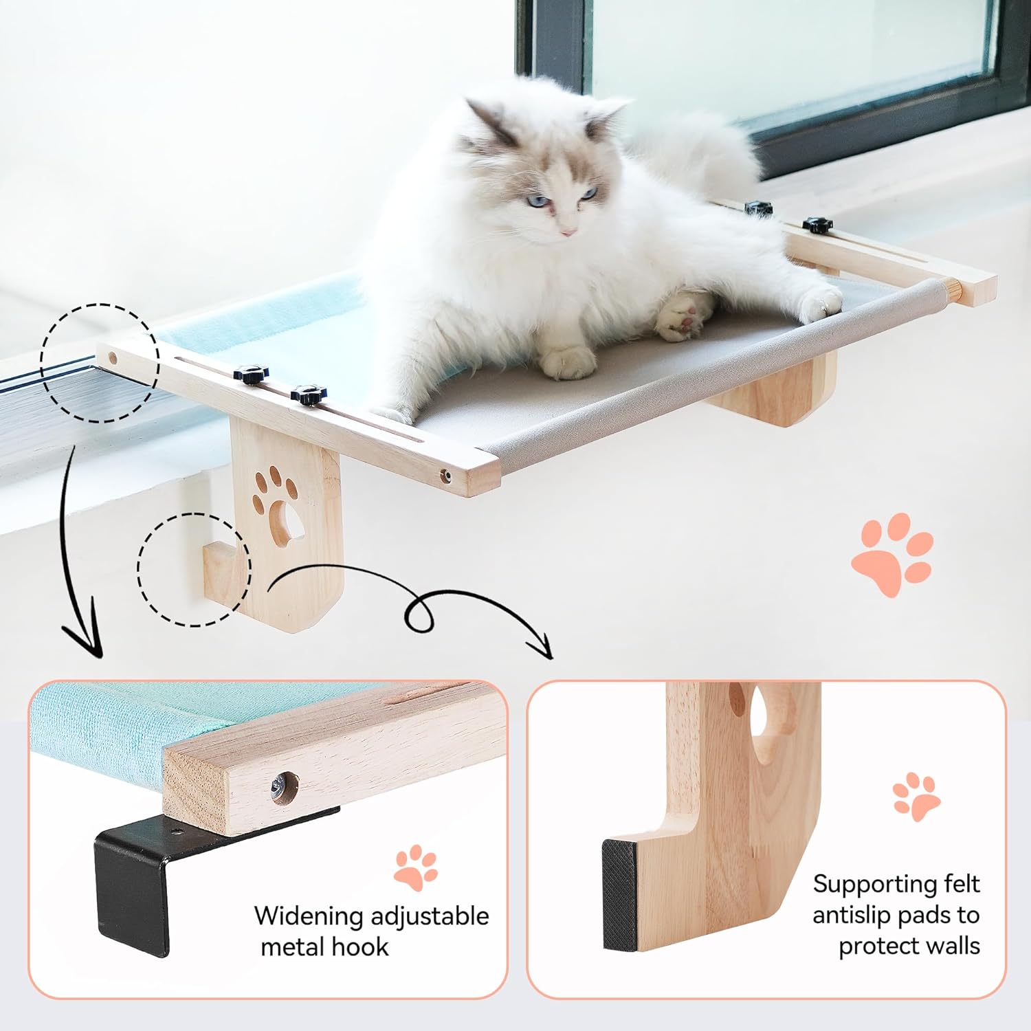 Liraviva Cat Window Hammock Canvas Perch photo 5